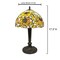 Iris Sunflower Genuine Stained Glass Lamp with Satin Bronze Finish Base - Perfect for a Living Room, Bedroom, Office, & More